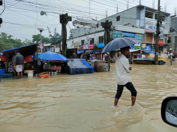 সিলেটে  একদিনে সর্বোচ্চ বৃষ্টির রেকর্ড