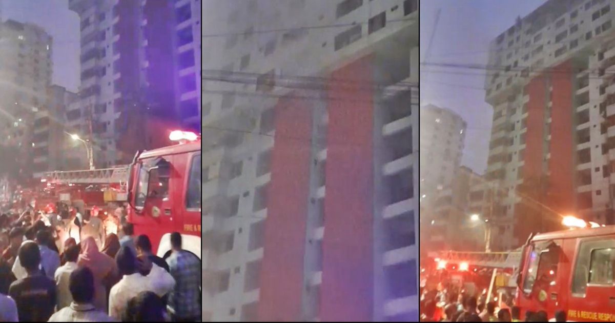 পল্টনে আগুন : ভবনে আটকে পড়া নারী ঢামেকে