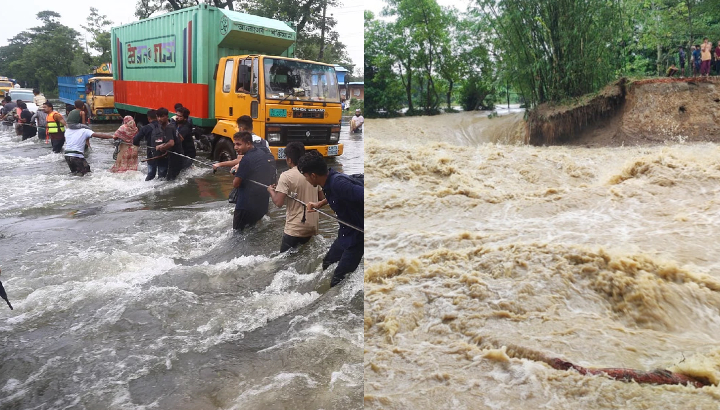 বন্যা ২৪ ঘণ্টার মধ্যে পরিস্থিতি উন্নতির পূর্বাভাস