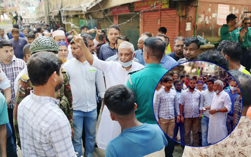 সড়ক-ফুটপাত দখলমুক্ত করার অভিযানে সাবেক মেয়র আরিফ