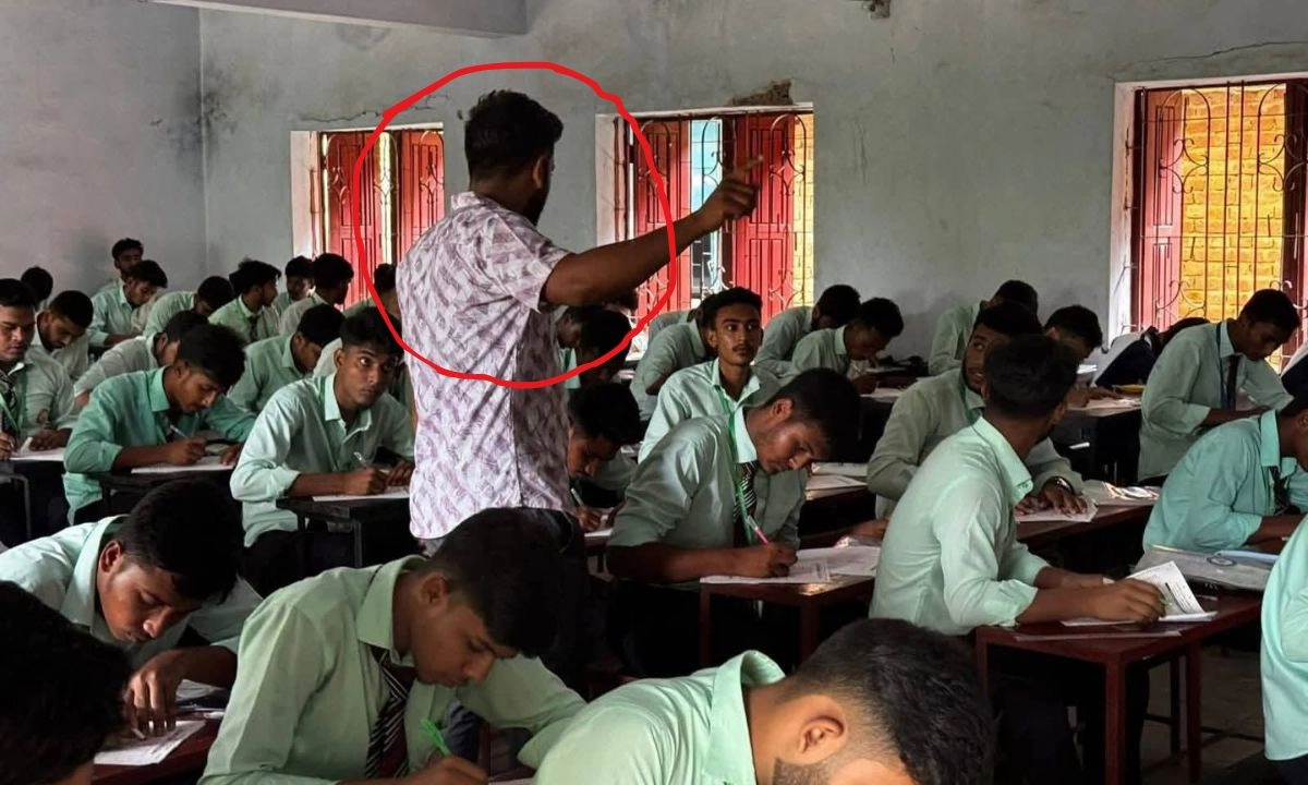 ১৪৪ ধারা ভেঙে পরীক্ষা কেন্দ্রে প্রবেশ করলেন ছাত্রদল নেতা