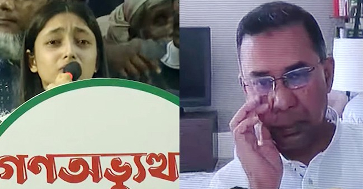 গুম হওয়া ছাত্রদল নেতার মেয়ের কান্না দেখে কাঁদলেন তারেক