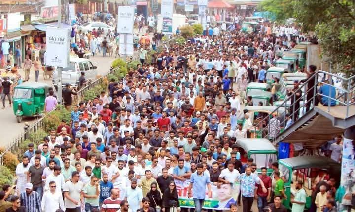 মব সৃষ্টির অপচেষ্টার প্রতিবাদে সিলেটে ছাত্রদলের বিক্ষোভ