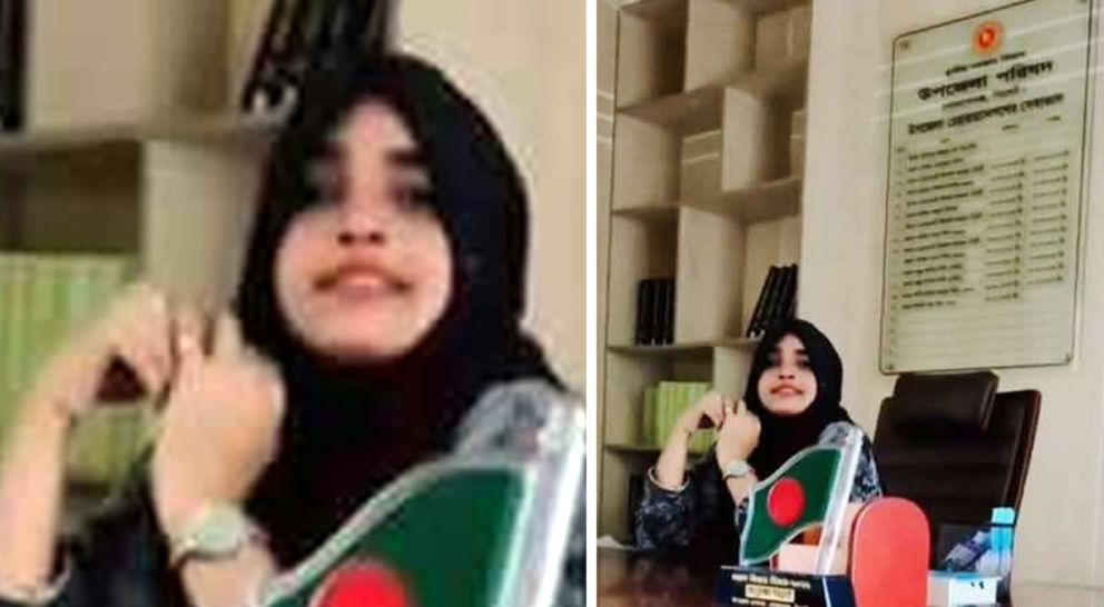 সিলেটে চেয়ারম্যানের চেয়ারে বসে তরুণীর কাণ্ড, শোকজ ৩