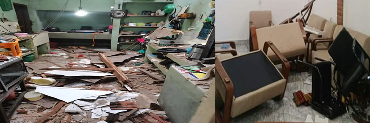 সিলেট জালালাবাদ থানার ছাত্রলীগের সহ-সভাপতি সুরঞ্জন দাসের বাসায় হামলা ও ভাঙচুর