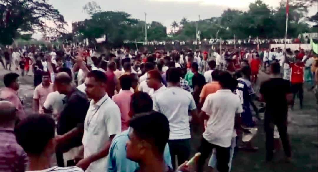 শান্তিগঞ্জে ফুটবল খেলা কেন্দ্র করে দু-পক্ষের সংঘর্ষ, আহত ২৬