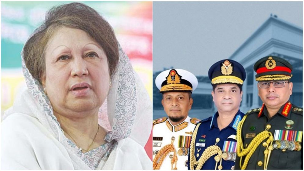 খালেদা জিয়াকে দেখতে হাসপাতালে তিন বাহিনী প্রধান