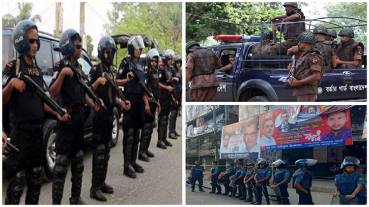 নির্বাচন ঘিরে সিলেটে সতর্ক আইনশৃঙ্খলা বাহিনী