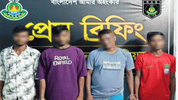 সিলেট র‌্যাবের হানা, আটক চার