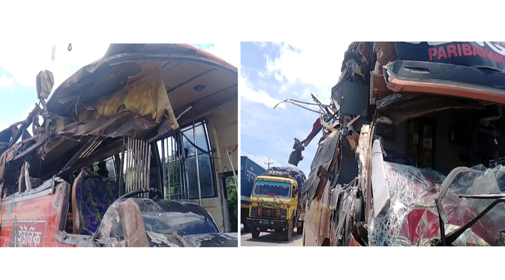 সিলেটে যাত্রীবাহী বাসে মুখোমুখি সংঘর্ষে নিহতের সংখ্যা ৯